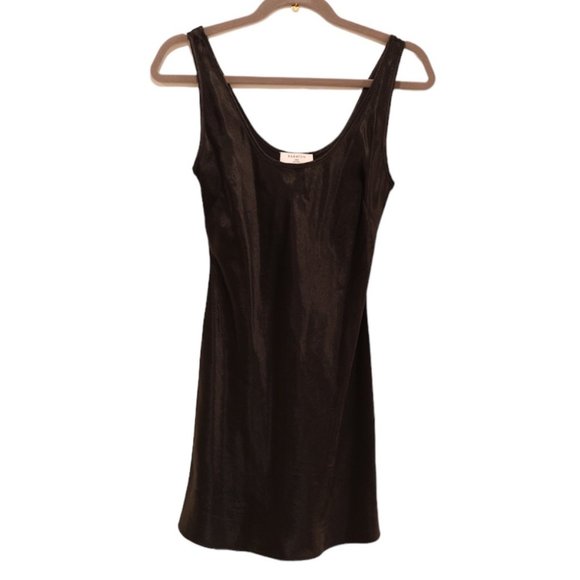 Aritzia Babaton Renee Black Satin Mini Slip Dress Size XXS - Picture 6 of 9